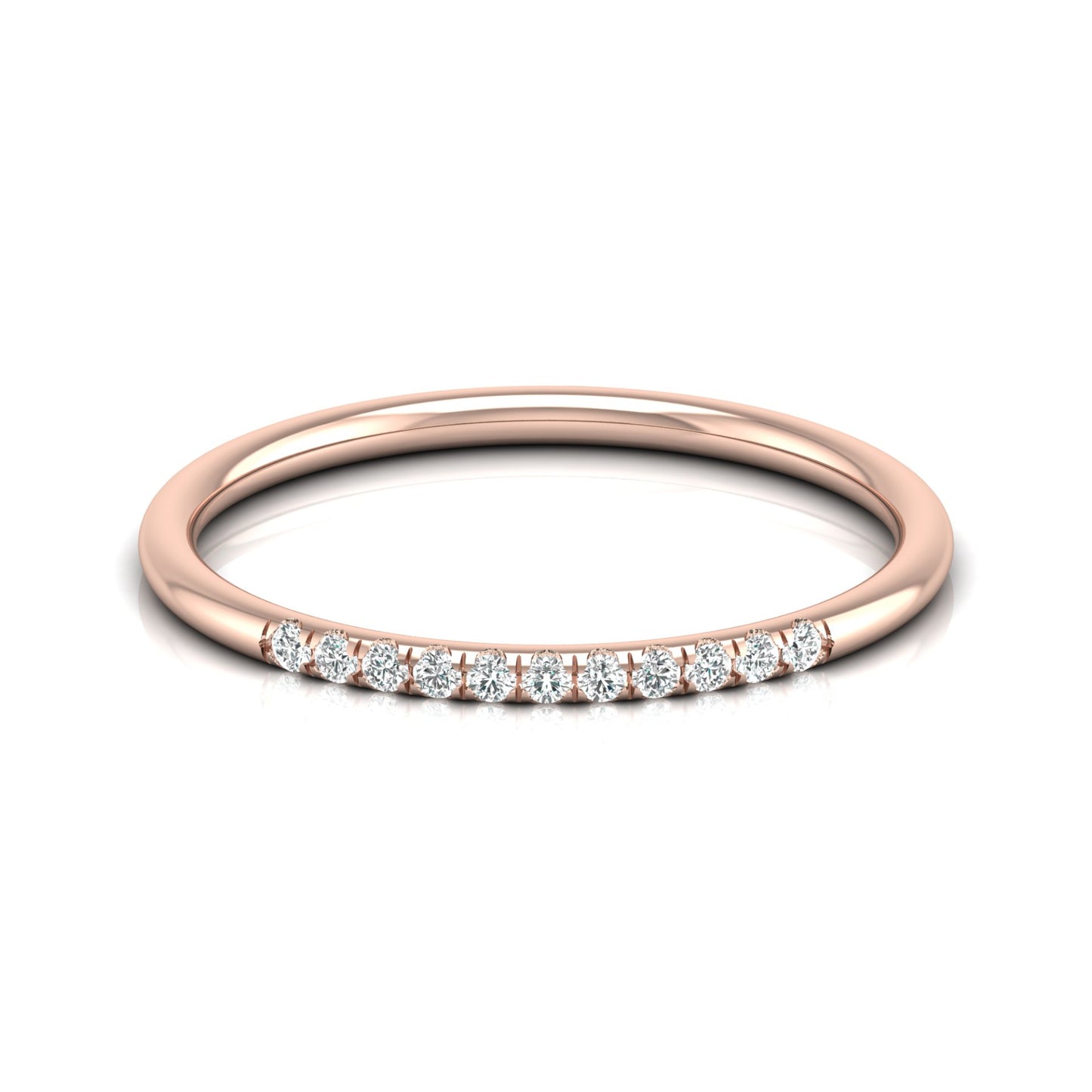 Minimalist Eternity Band Ring For Women's Light And Comfortable In 14K Solid Gold