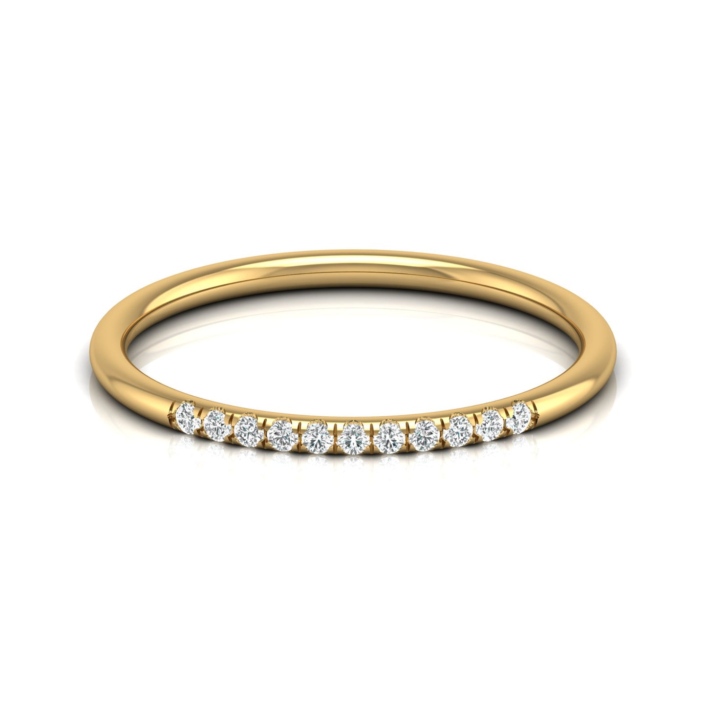 Minimalist Eternity Band Ring For Women's Light And Comfortable In 14K Solid Gold
