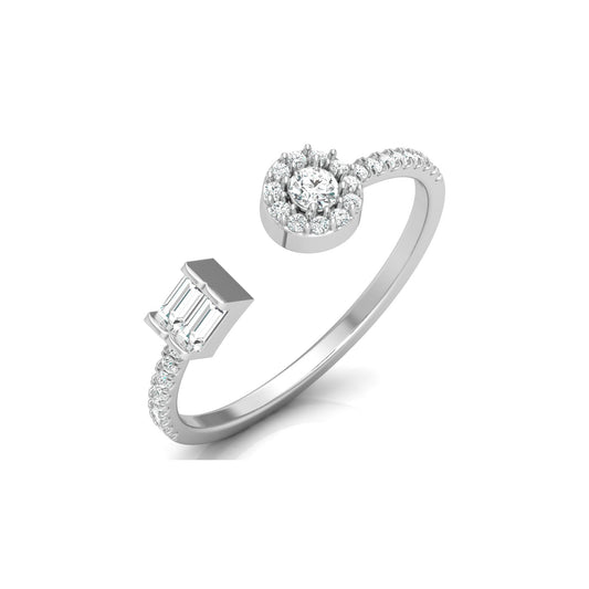 Labgrown Round Cut Lab-Grown Diamond Anniversary Ring Minimalist Solid Gold Ring For Daily Wear