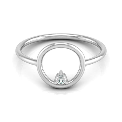 Minimalist Single Round Cut Diamond Ring Lab-Grown & Natural Diamond Gift Ring in Solid Gold