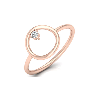 Minimalist Single Round Cut Diamond Ring Lab-Grown & Natural Diamond Gift Ring in Solid Gold