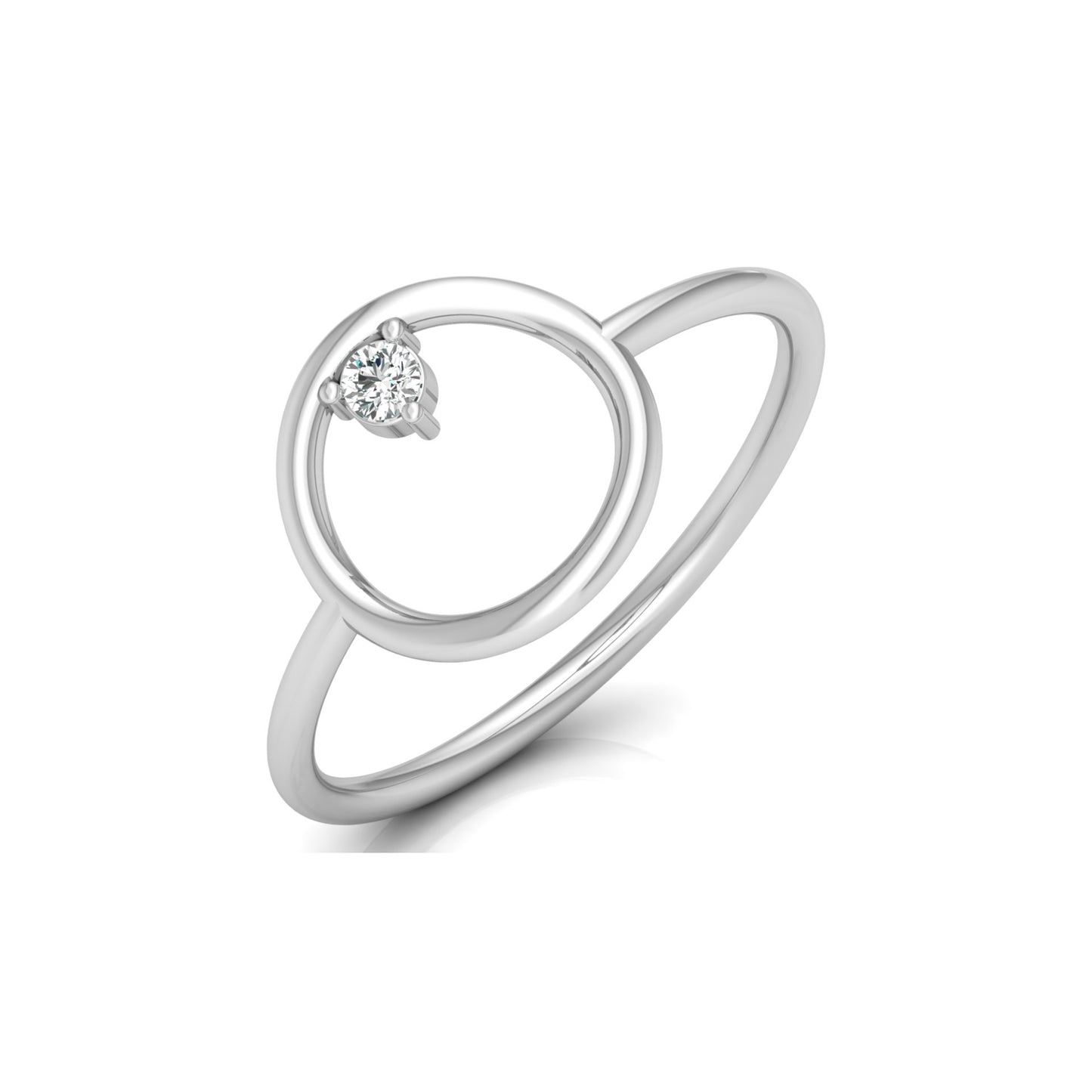 Minimalist Single Round Cut Diamond Ring Lab-Grown & Natural Diamond Gift Ring in Solid Gold