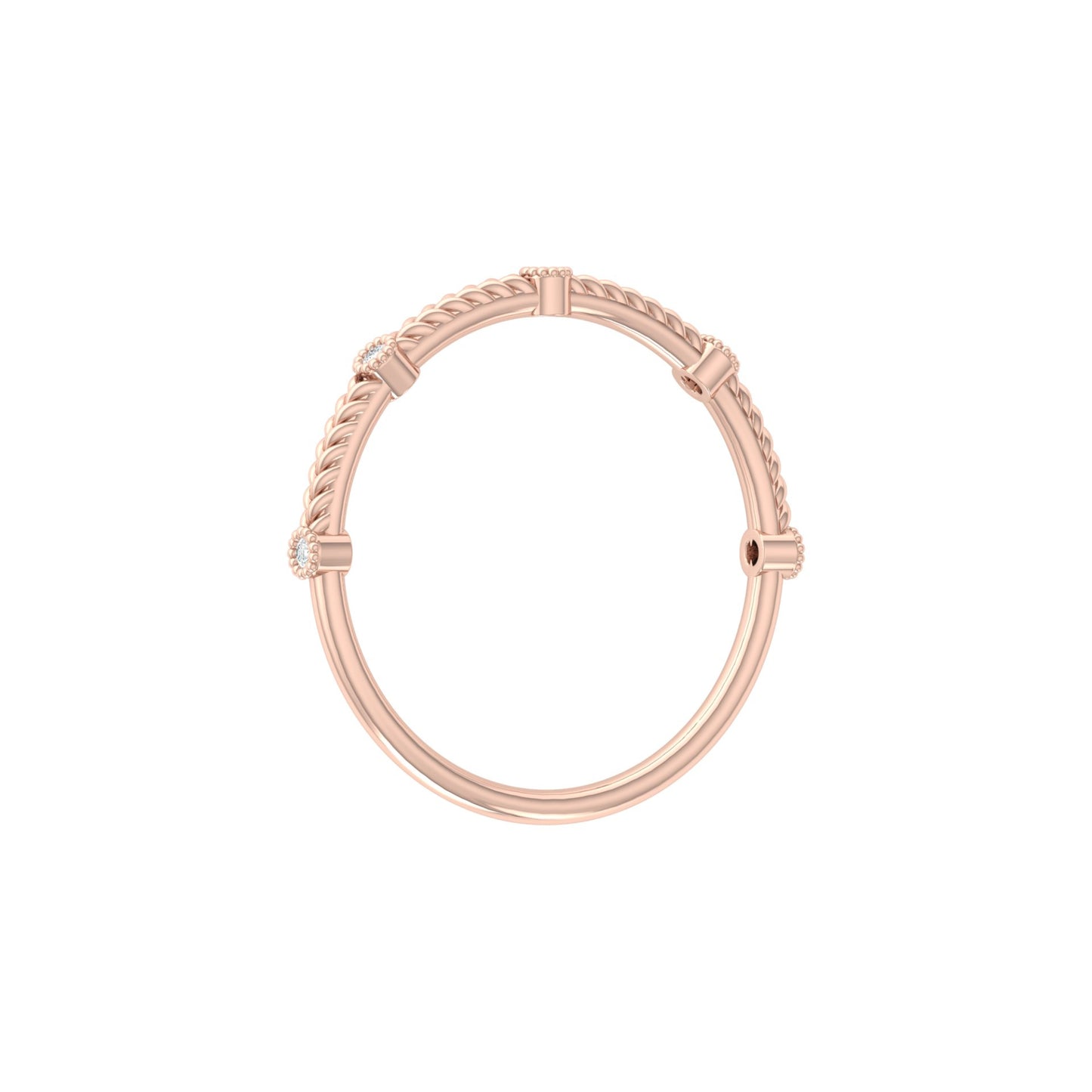 Vintage Art Deco 14 KT Solid Gold Diamond Wedding Band Ring for Women's Timeless Design