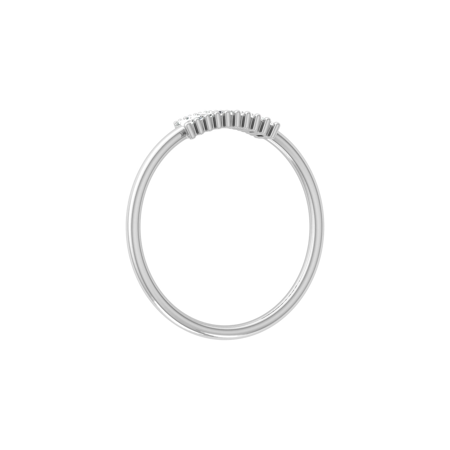 Stackable Baguette Cut Diamond Ring Modern Elegant Band for Women's In 14 KT Gold