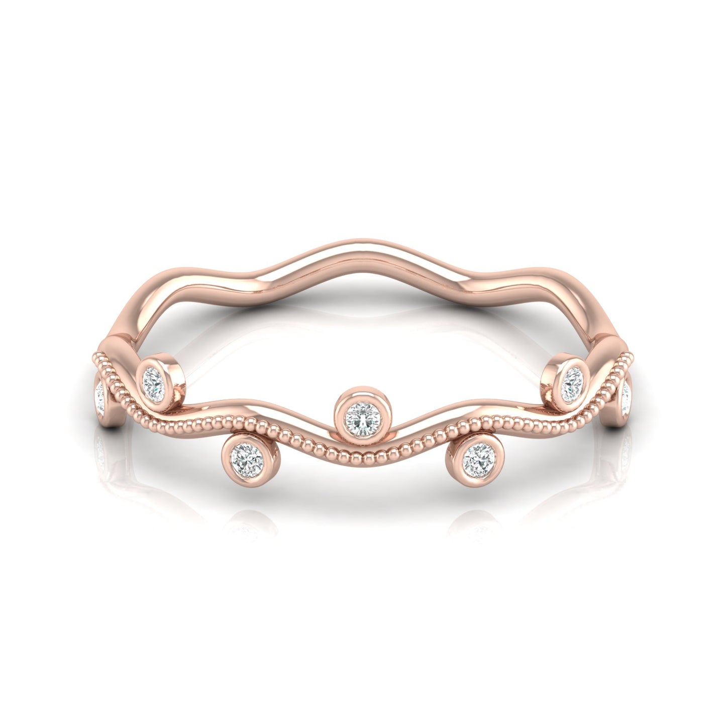 Twisted Round Diamond Wedding Ring for Women's Elegant Natural & Lab-Grown Option