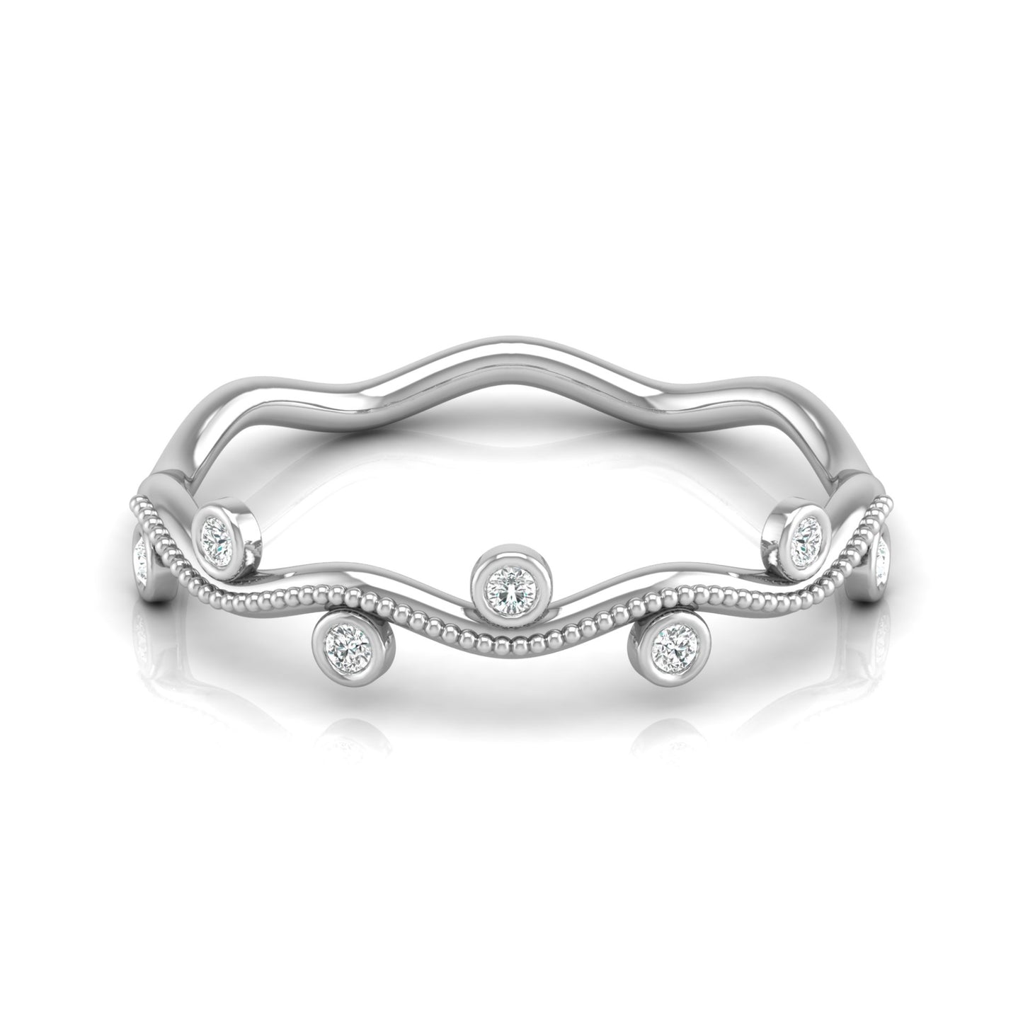 Twisted Round Diamond Wedding Ring for Women's Elegant Natural & Lab-Grown Option