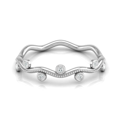 Twisted Round Diamond Wedding Ring for Women's Elegant Natural & Lab-Grown Option