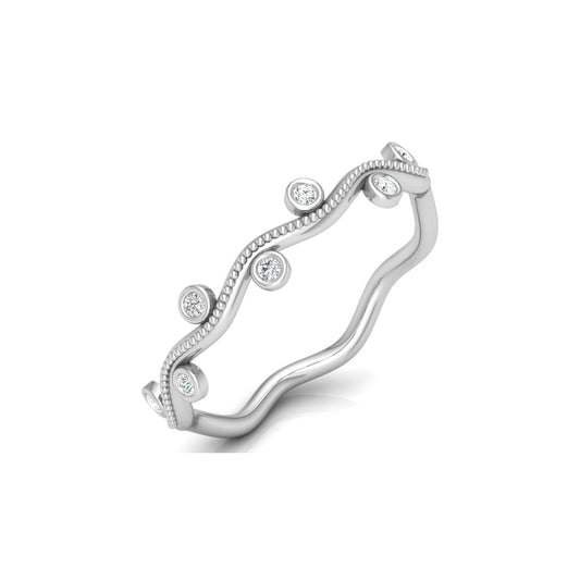 Twisted Round Diamond Wedding Ring for Women's Elegant Natural & Lab-Grown Option