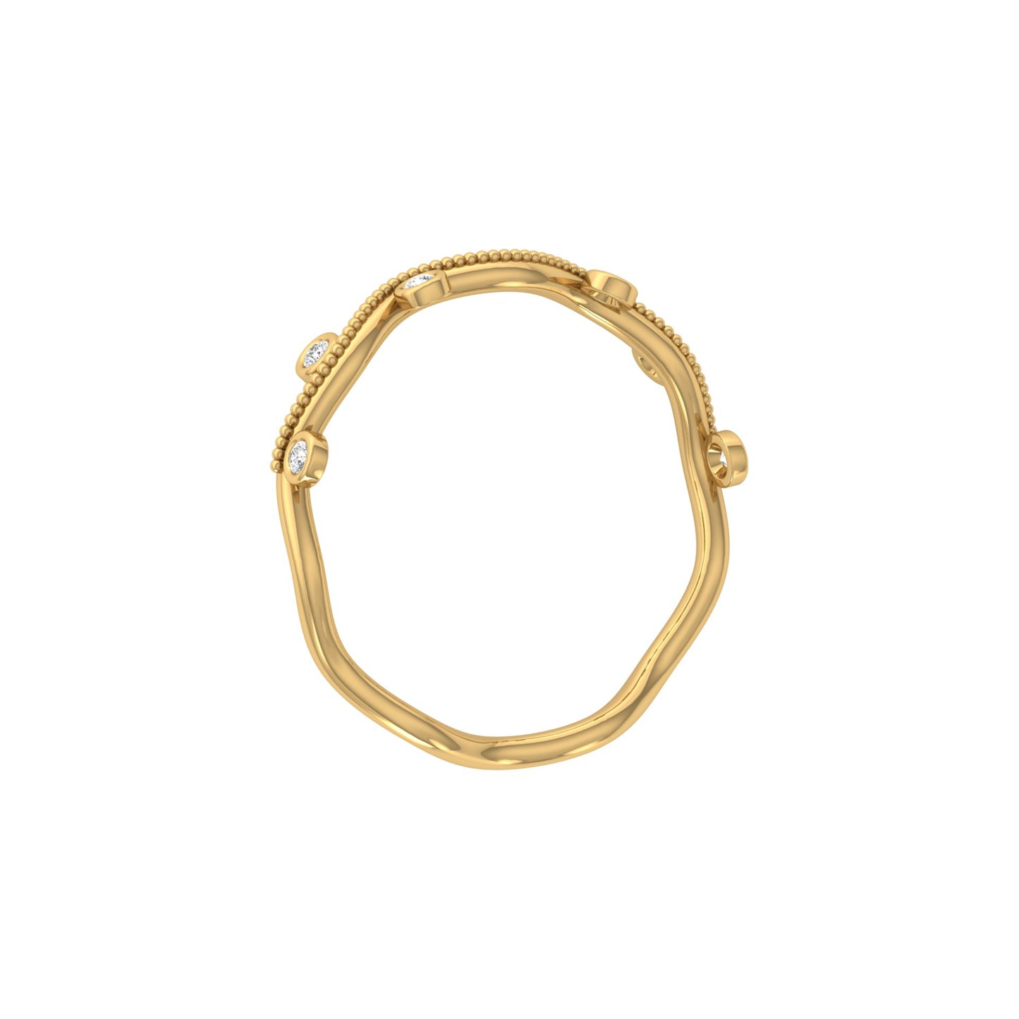 Twisted Round Diamond Wedding Ring for Women's Elegant Natural & Lab-Grown Option