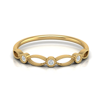 Lab-Grown and Natural Diamond Wedding Band for Brides New Dainty Diamond Ring Band for Her