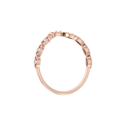 Dainty Vintage V-Shape Princess Crown Diamond Ring Elegant Gift for Her In 14K Solid Gold