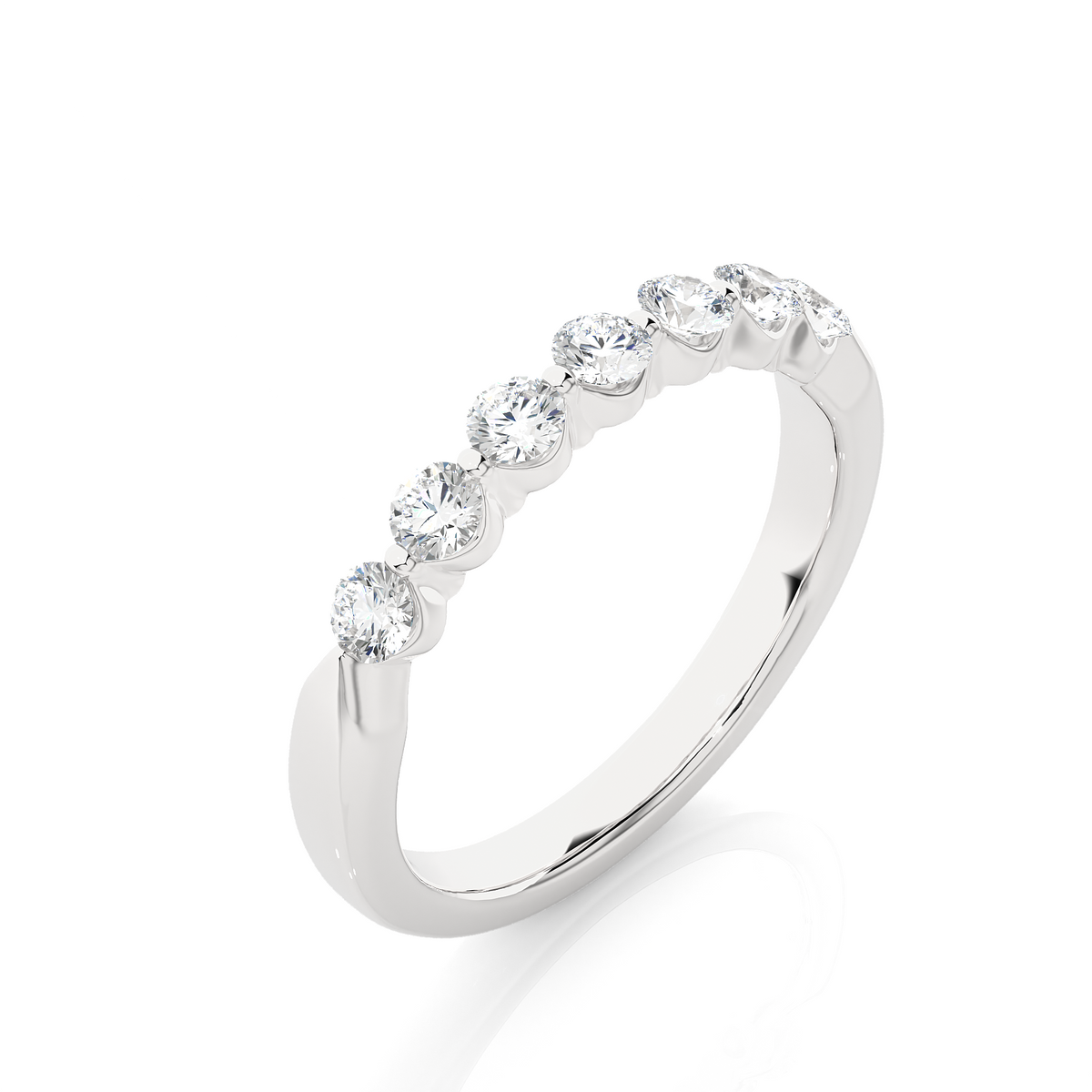 Timeless Shared Prong Diamond Eternity Band In 18K Solid Gold  Bridal Wedding Ring Set - HIGHCARAT DIAMONDS