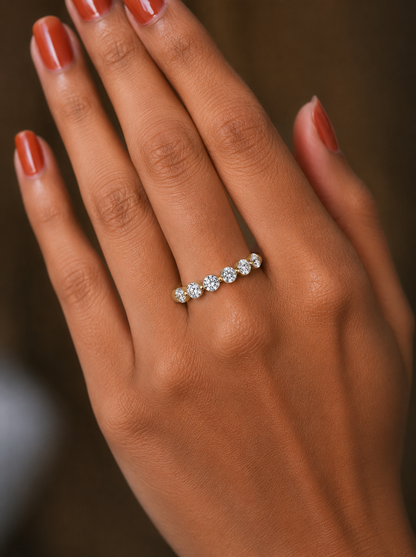 Timeless Shared Prong Diamond Eternity Band In 18K Solid Gold  Bridal Wedding Ring Set - HIGHCARAT DIAMONDS