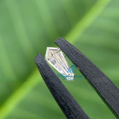 Loose Shield Shape Diamond showcasing sharp contours and custom cut design