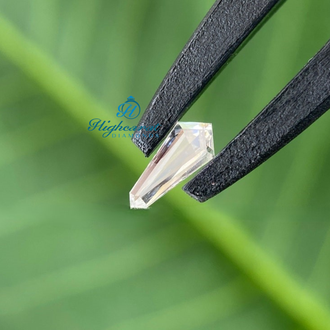 Precision Cut Geometric Shield Diamond featuring clean lines and bright reflection