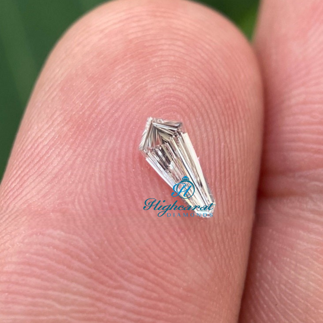 Fancy Shield Cut Loose Diamond designed with structured geometry and crisp edges