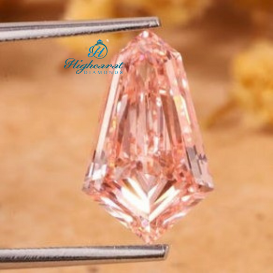 Shield Cut Pink Color Loose Diamond Unique Lab Grown Diamond Use For All Jewelry - HIGHCARAT DIAMONDS
