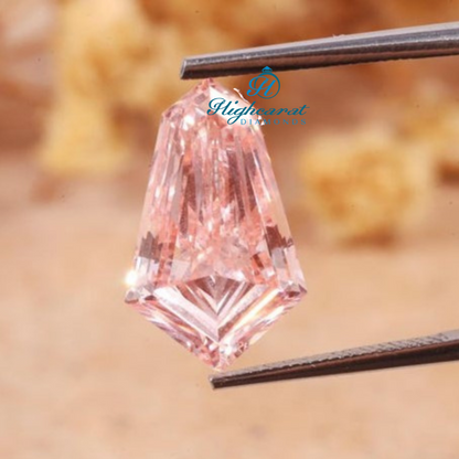 Shield Cut Pink Color Loose Diamond Unique Lab Grown Diamond Use For All Jewelry - HIGHCARAT DIAMONDS