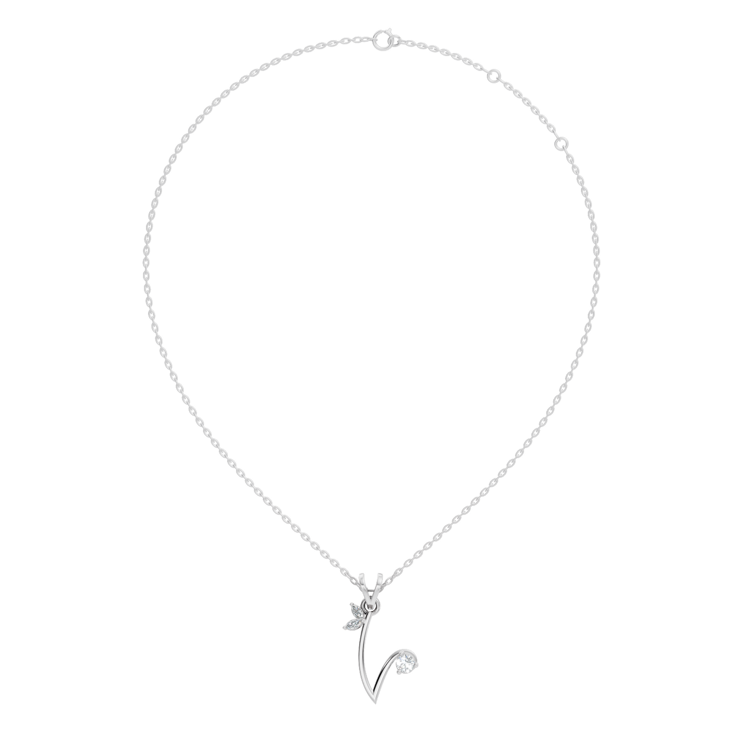 Shinning Round & Marquise Shape Diamond Beautiful Diamond Pendant For Anniversary Gift