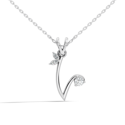 Shinning Round & Marquise Shape Diamond Beautiful Diamond Pendant For Anniversary Gift