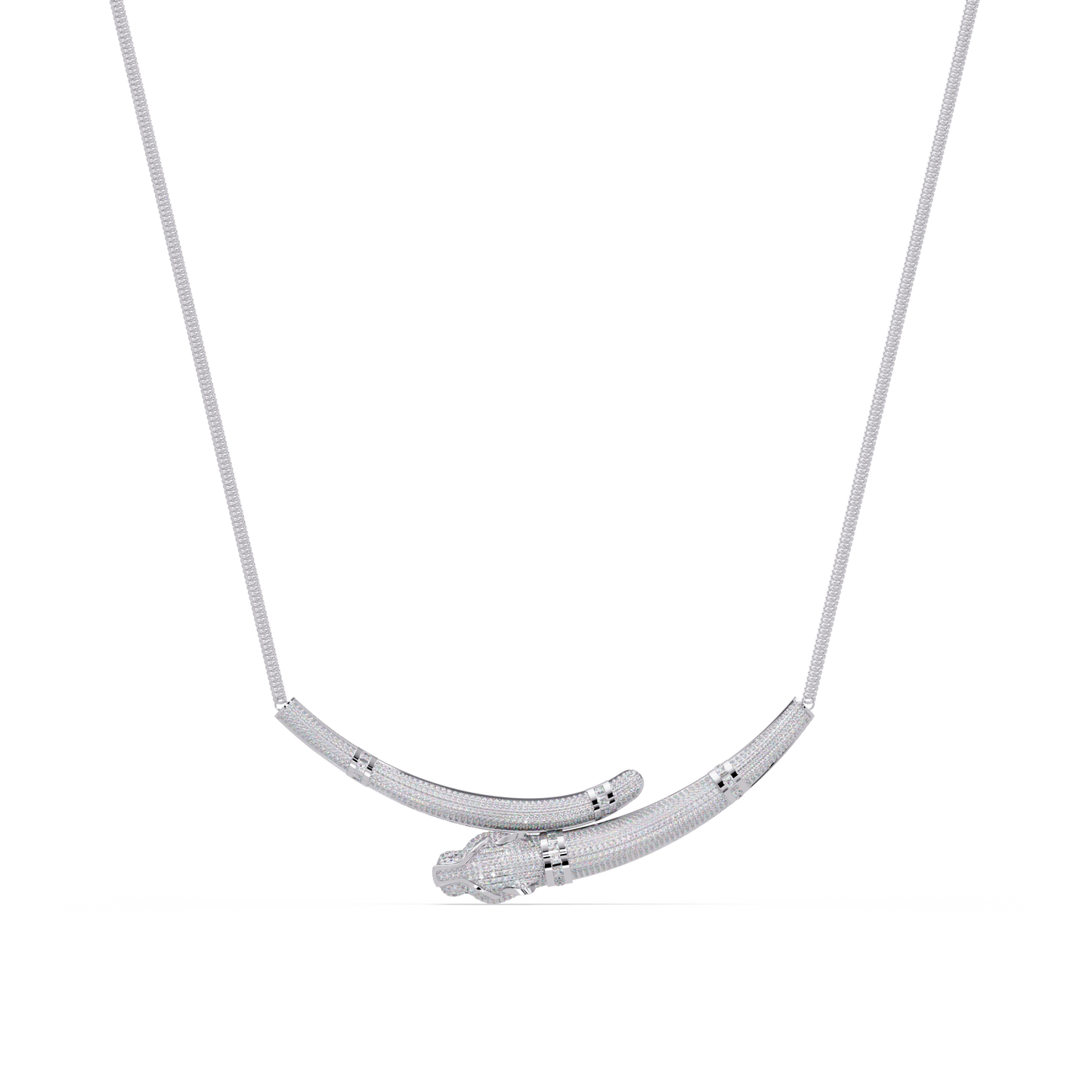 Signature 14K Gold Lab Grown Diamond Panther Necklace pendant - HIGHCARAT DIAMONDS