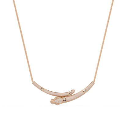 Signature 14K Gold Lab Grown Diamond Panther Necklace pendant - HIGHCARAT DIAMONDS