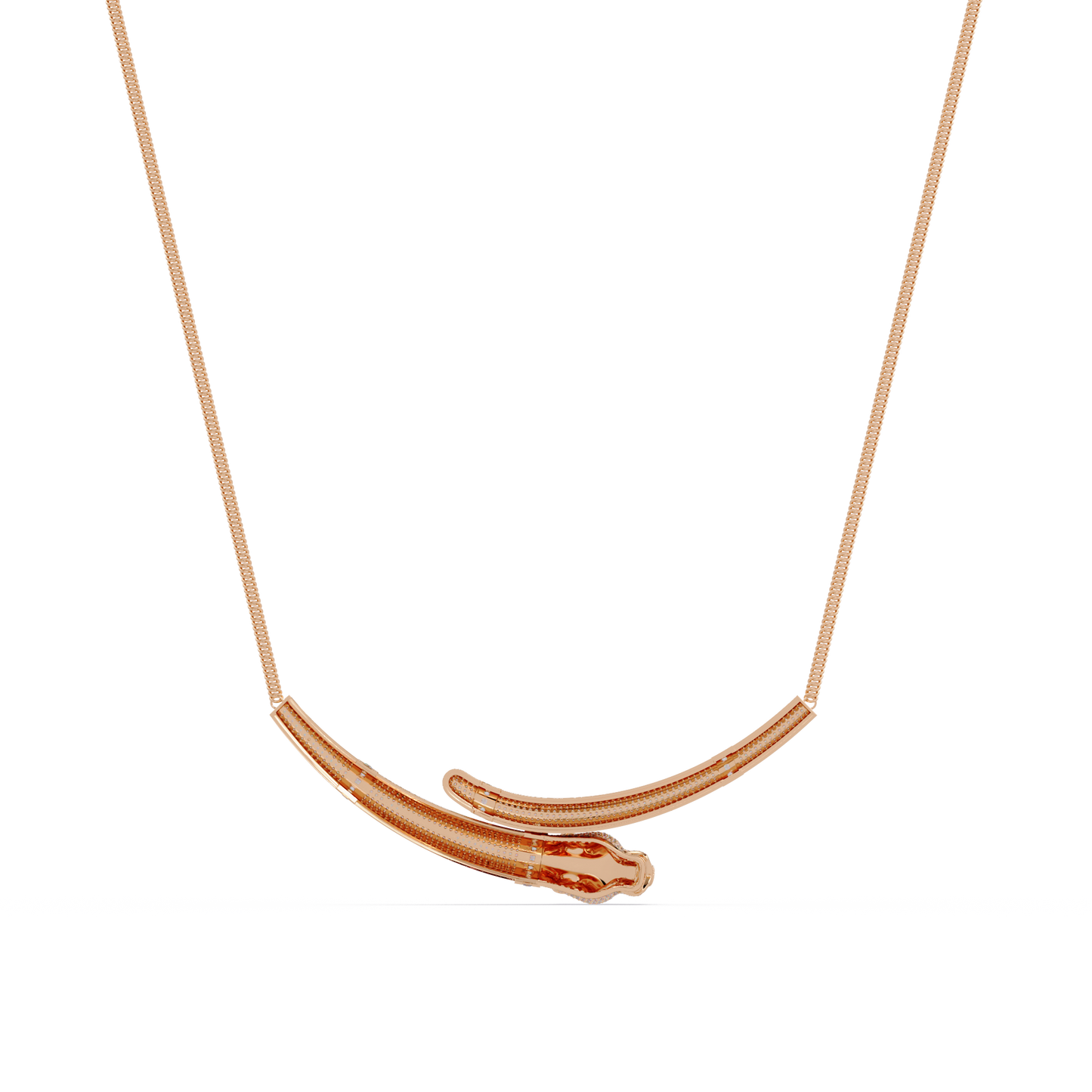 Signature 14K Gold Lab Grown Diamond Panther Necklace pendant - HIGHCARAT DIAMONDS