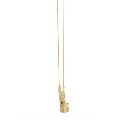 Signature 14K Gold Lab Grown Diamond Panther Necklace pendant - HIGHCARAT DIAMONDS