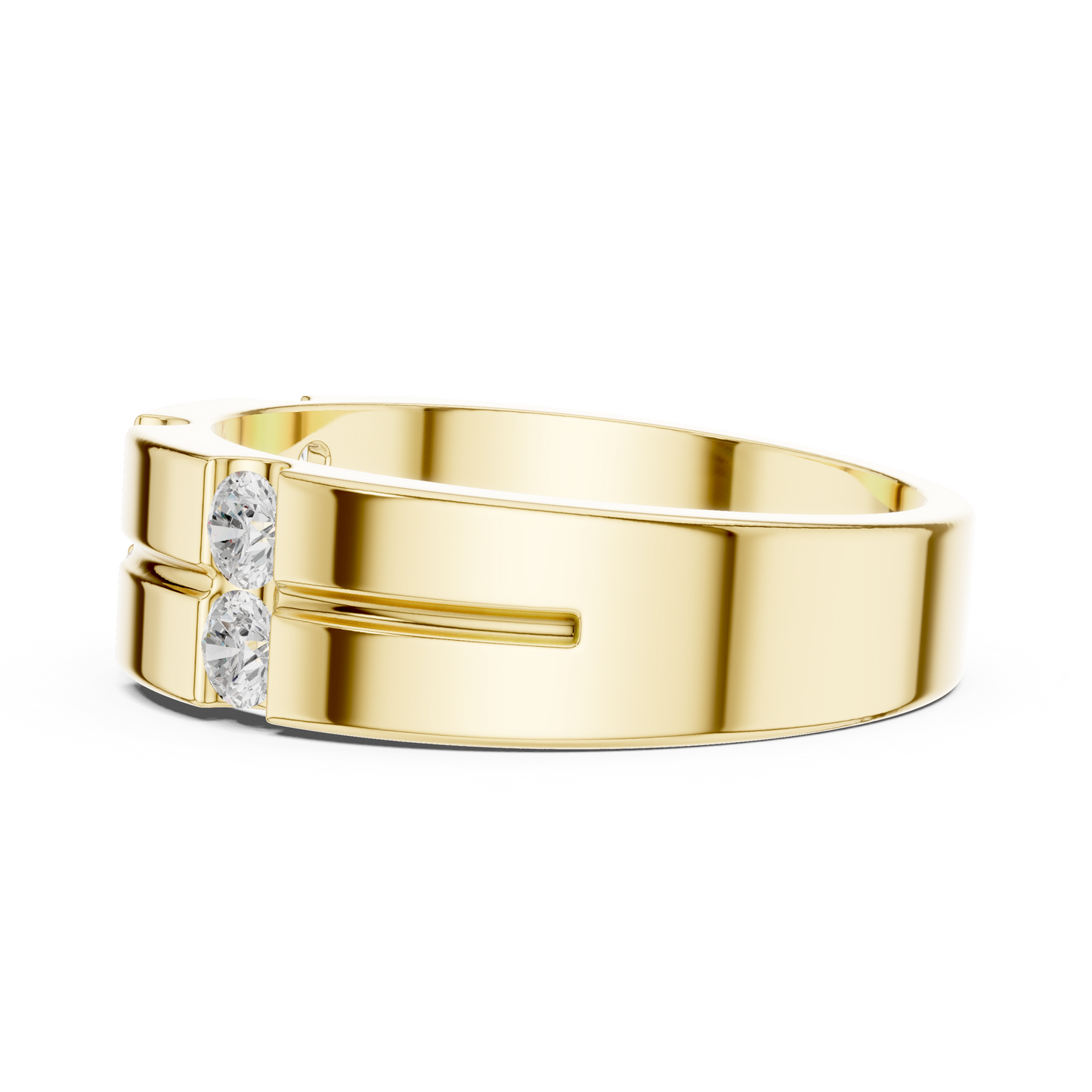6 Stone Round Shapes Natural & Lab Grown Diamond 14k Solid Rose Gold Antique Style Men Diamond Ring - HIGHCARAT DIAMONDS