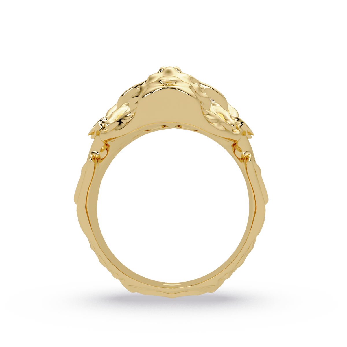 Skull Face Lab Grown Diamond Eye Statement Ring - HIGHCARAT DIAMONDS