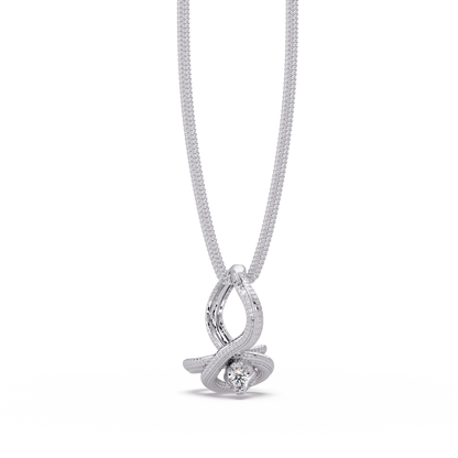 Snake Wrap Lab Grown Diamond Circular Pendant - HIGHCARAT DIAMONDS