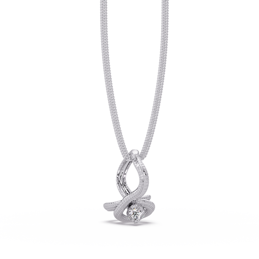 Snake Wrap Lab Grown Diamond Circular Pendant - HIGHCARAT DIAMONDS
