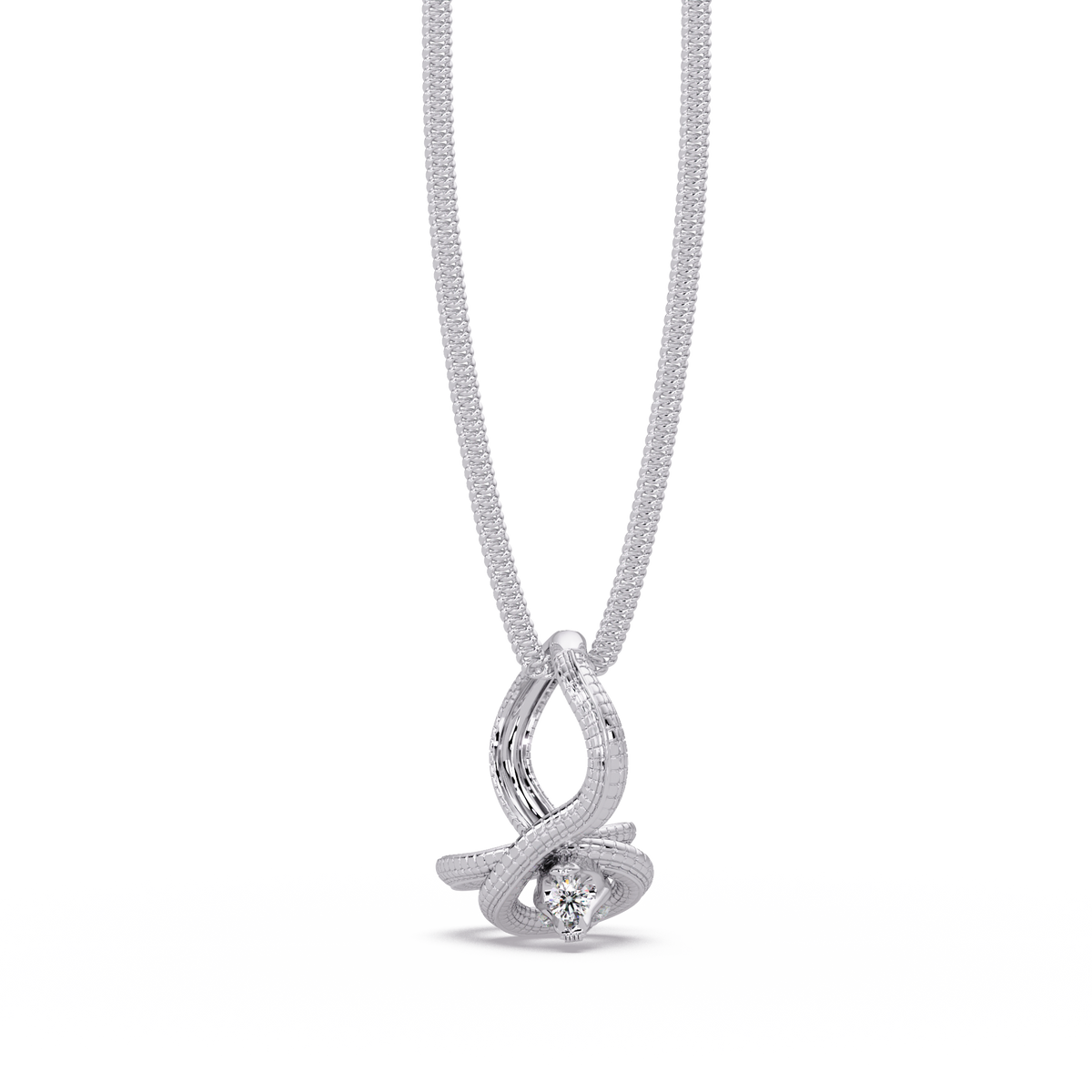 Snake Wrap Lab Grown Diamond Circular Pendant - HIGHCARAT DIAMONDS