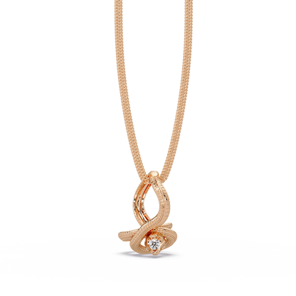 Snake Wrap Lab Grown Diamond Circular Pendant - HIGHCARAT DIAMONDS