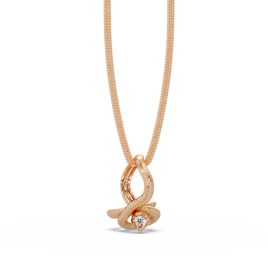 Snake Wrap Lab Grown Diamond Circular Pendant - HIGHCARAT DIAMONDS