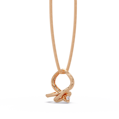 Snake Wrap Lab Grown Diamond Circular Pendant - HIGHCARAT DIAMONDS