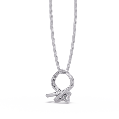 Snake Wrap Lab Grown Diamond Circular Pendant - HIGHCARAT DIAMONDS