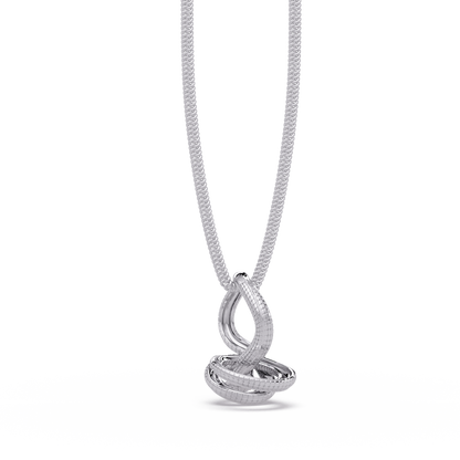 Snake Wrap Lab Grown Diamond Circular Pendant - HIGHCARAT DIAMONDS