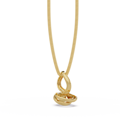 Snake Wrap Lab Grown Diamond Circular Pendant - HIGHCARAT DIAMONDS