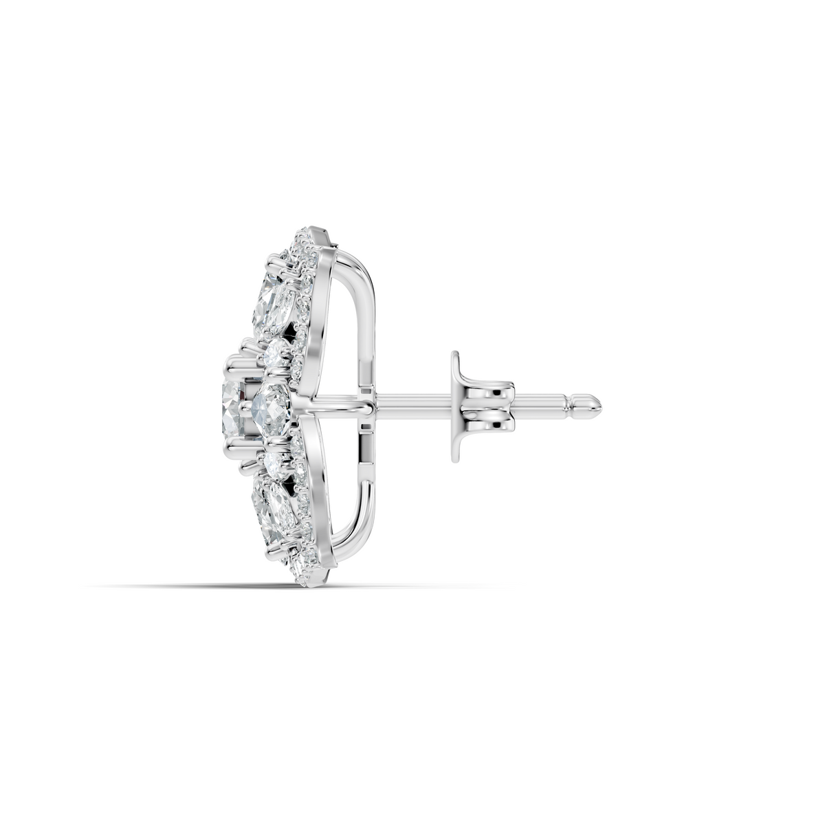 10k Solid Gold Pear, Round, Marquise Shape Lab grown Diamond Stunning Shinny Vintage Earring For Women - HIGHCARAT DIAMONDS