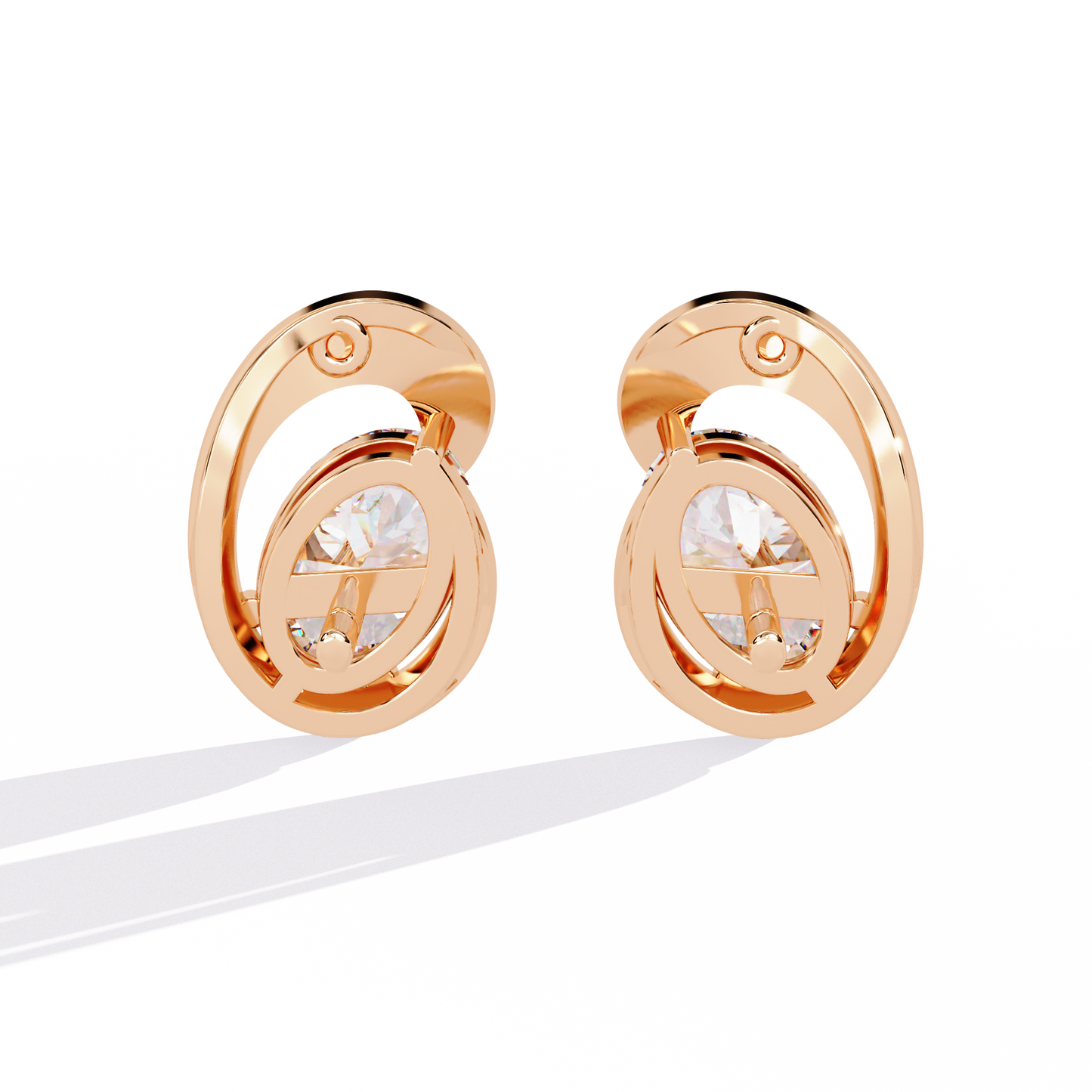 Solitaire 1.32Ct Oval Cut Lab Grown Diamond Antique Cluster Elegant Dainty Daily Wear Stud Earring Gift For Her - HIGHCARAT DIAMONDS