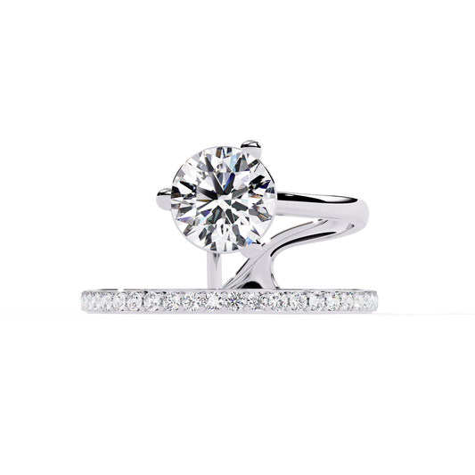 Solitaire 1.51Ct Round Cut Top Grade Lab Grown Diamond Classic Split Party Wear Ring For Women's - HIGHCARAT DIAMONDS