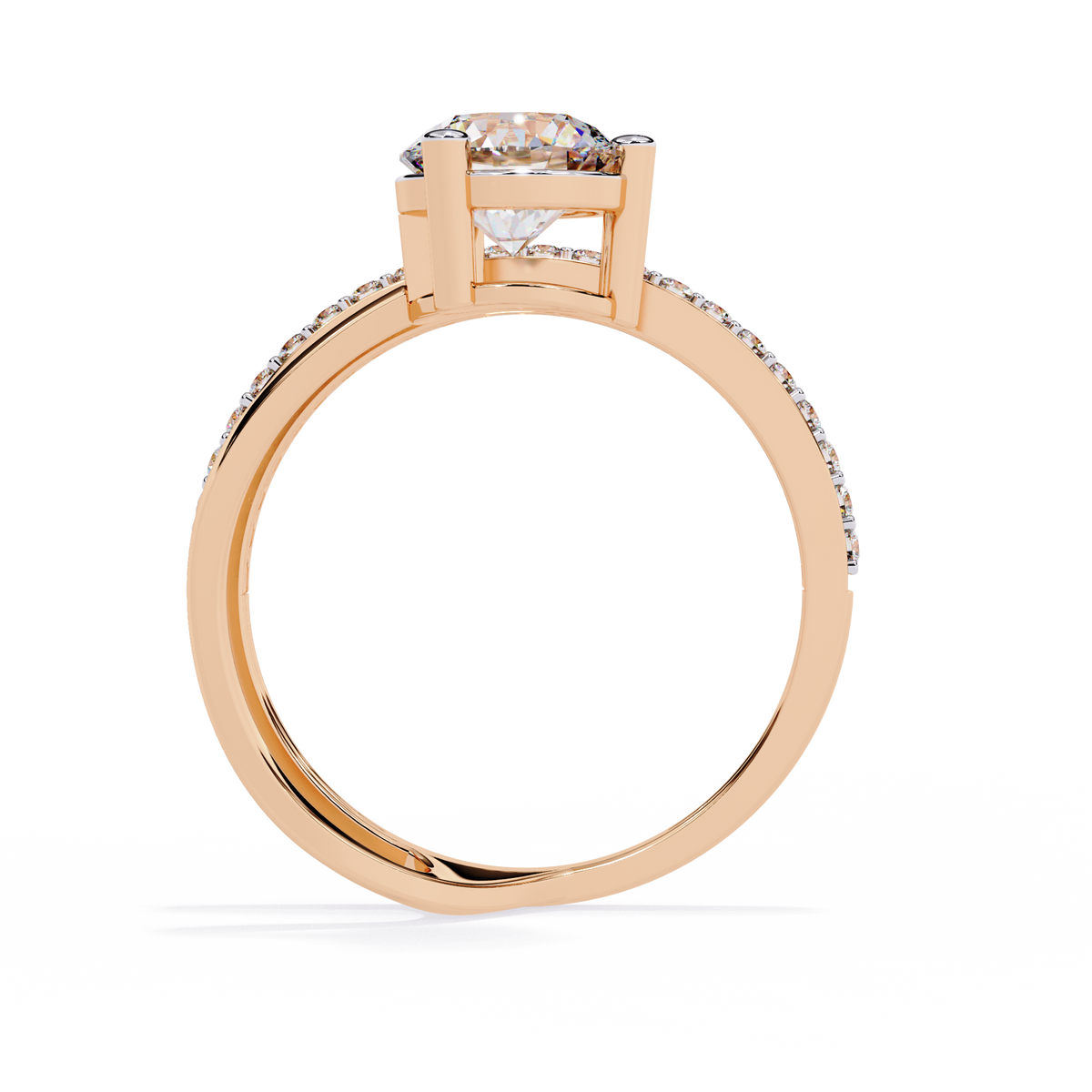 Solitaire 1.51Ct Round Cut Top Grade Lab Grown Diamond Classic Split Party Wear Ring For Women's - HIGHCARAT DIAMONDS