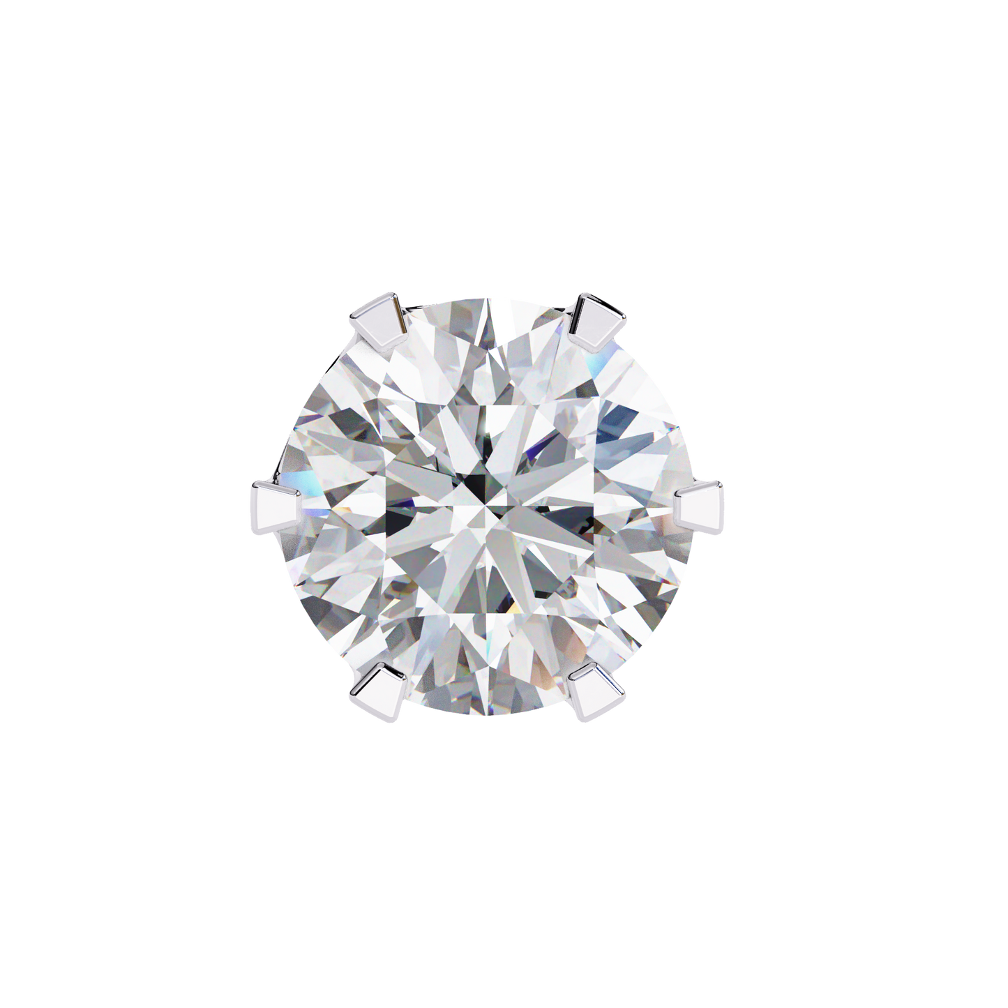 Solitaire 2.57Ct Round Cut Lab Grown Diamond 6 Pave Set Delicate Handmade Vintage Daily Wear Stud Earring - HIGHCARAT DIAMONDS