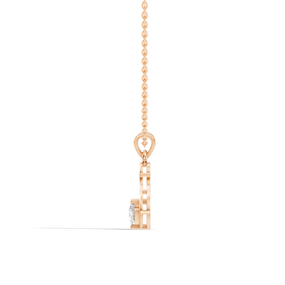 Elegant S Letter Heart Diamond Pendant - 0.50 Ct Anniversary Gift for Her - HIGHCARAT DIAMONDS