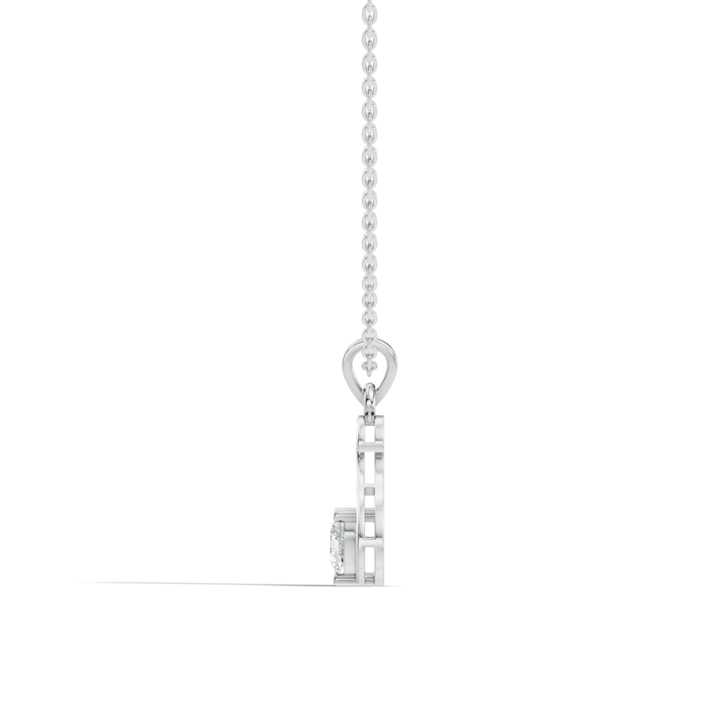 Elegant S Letter Heart Diamond Pendant - 0.50 Ct Anniversary Gift for Her - HIGHCARAT DIAMONDS