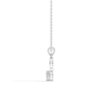 Elegant S Letter Heart Diamond Pendant - 0.50 Ct Anniversary Gift for Her - HIGHCARAT DIAMONDS