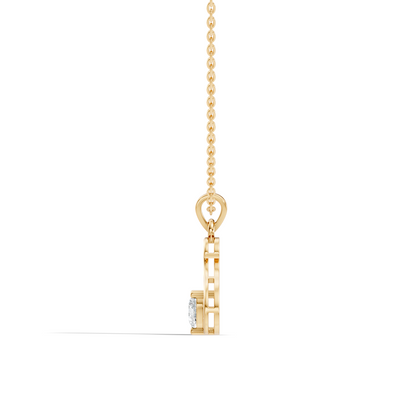 Elegant S Letter Heart Diamond Pendant - 0.50 Ct Anniversary Gift for Her - HIGHCARAT DIAMONDS
