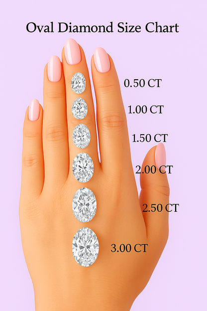 Solitaire Lab Grown Oval Cut Diamond Engagement Ring