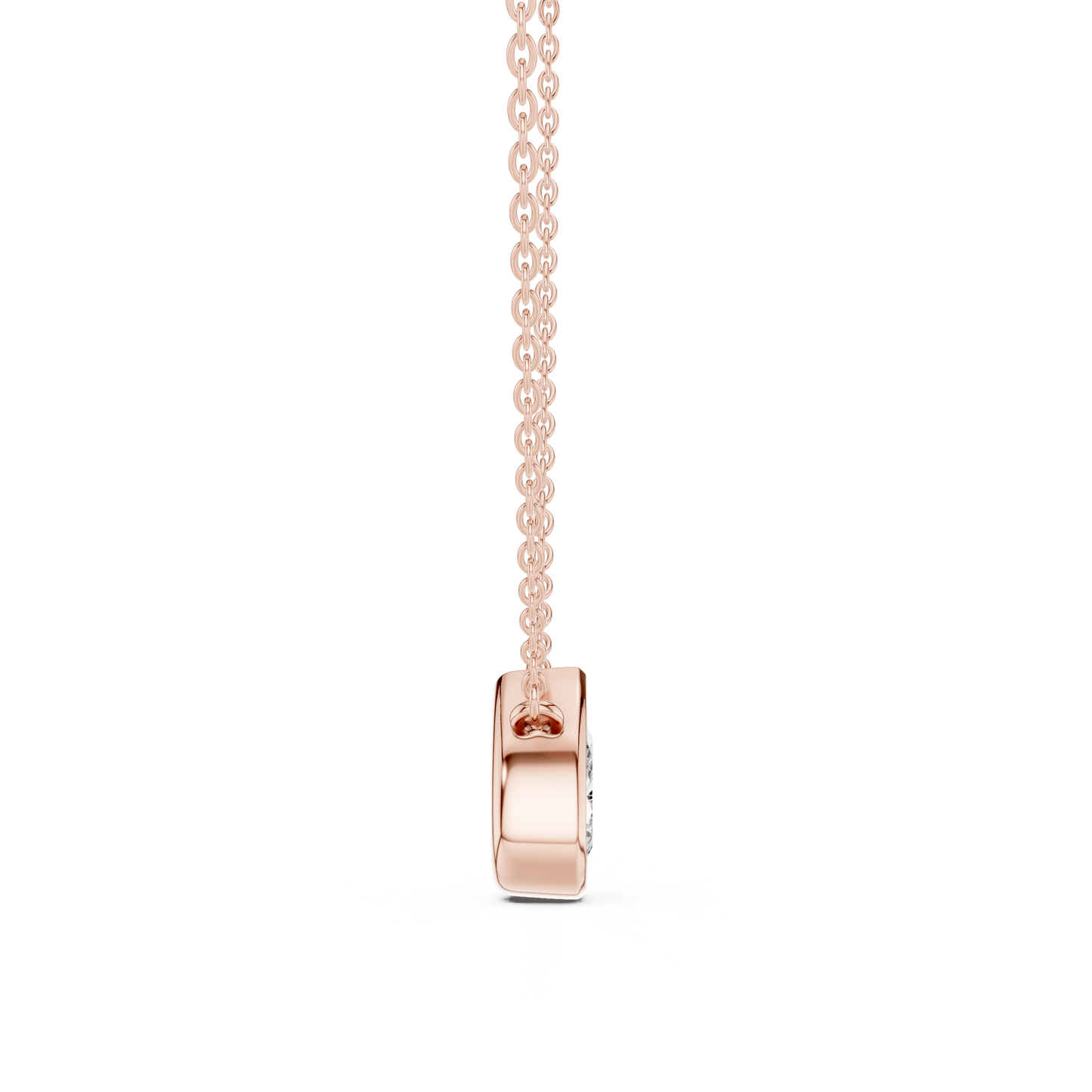 Solitaire Pear Cut Lab Grown Diamond Bezel Set Dainty Party Wear Pendant - HIGHCARAT DIAMONDS